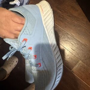 Reebok Kids Light Blue and Orange Sneakers